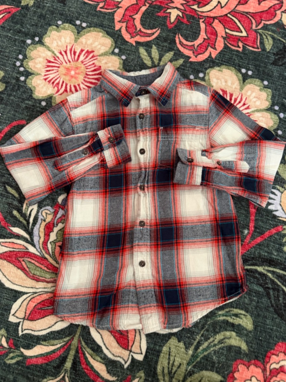 3/$25 🍁 Wonder Nation Plaid Button Down Shirt Size 6/7